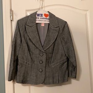 Grey pinstripe blazer